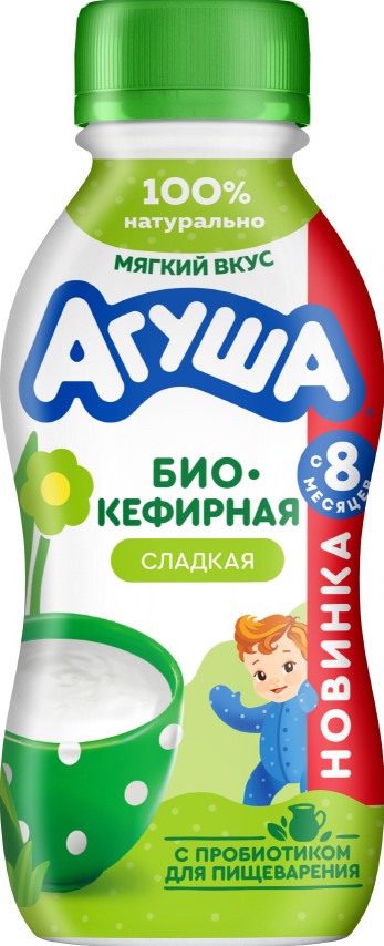 Бифидокефир Агуша 2,9% 180г сладкий