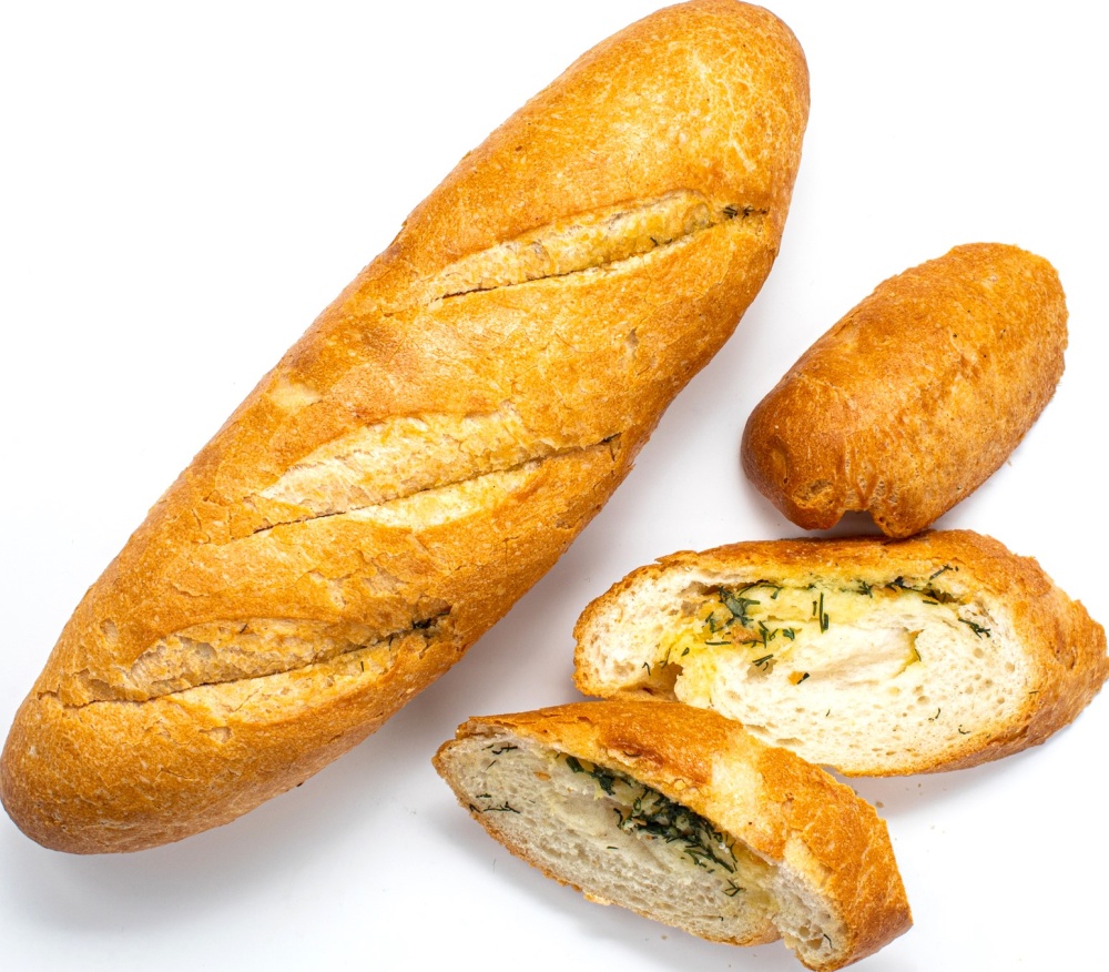 Багет мини с чесноком 160г белый