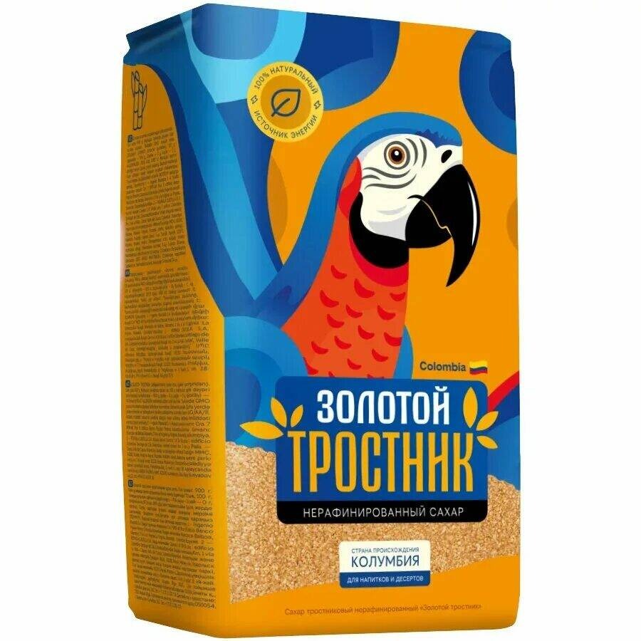 Сахар Золотой тростник 900г тростниковый н/раф