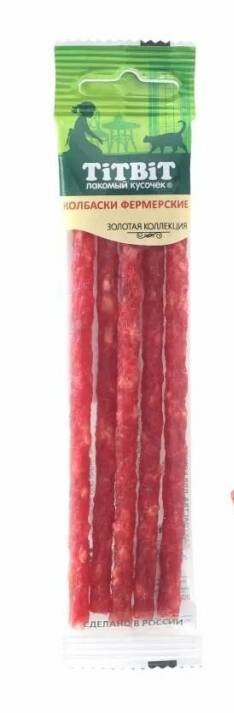 Титбит 20г колбаски фермерские