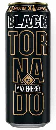 Тониз напиток Торнадо 0,45л энерджи макс блэк ж/б