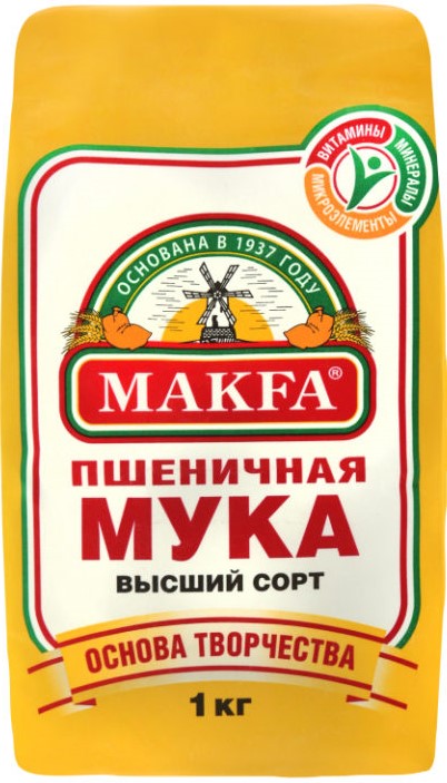 Мука Макфа пшеничная в/с 1кг
