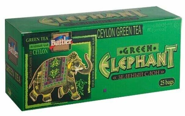 Чай Батлер Зеленый Слон 25 пак зеленый