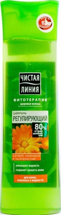 Шампунь для волос Чистая линия 400мл шалфей/календула/тысячелистник