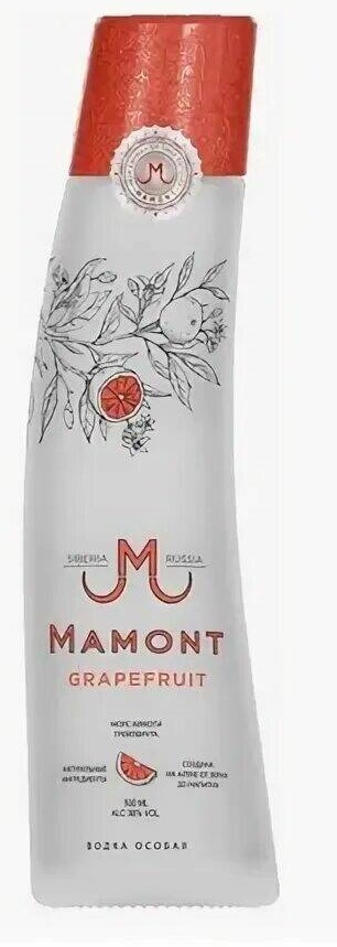 Водка Мамонт 0,5л 40% грейпфрукт