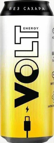 Тониз напиток Вольт 0,45л  ж/б без сахара