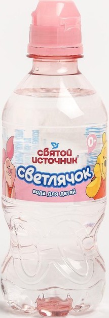 Вода  негазированная Святой источник 0,33л спорт светлячок