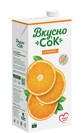 Сокосодержащий напиток Вкусносок 0,95л апельсин