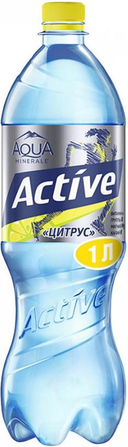 Вода  негазированная Аква минерале актив 1л цитрус