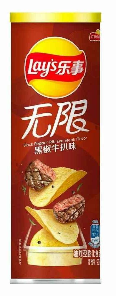 Чипсы Леши 90г черный перец/стейк