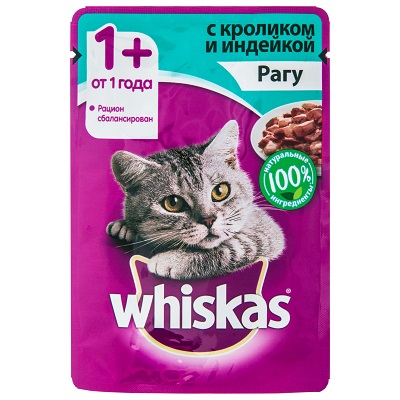 Вискас 75г рагу индейка