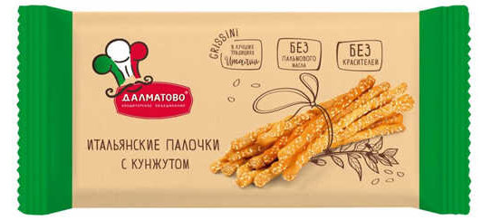Гриссини Далматово 110г кунжут