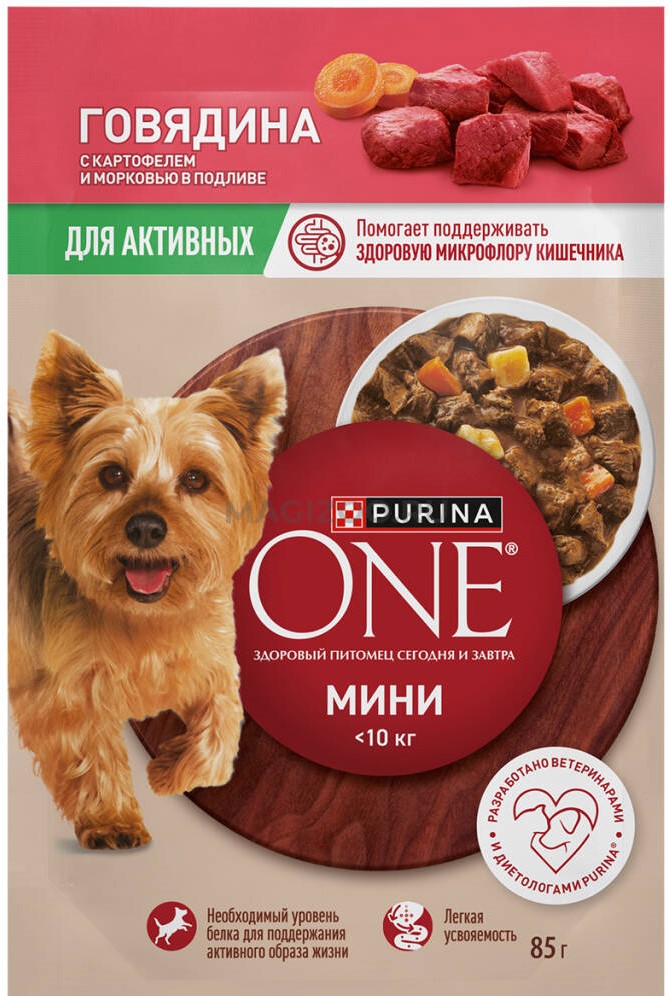 Корм Пурина Мини 85г говядина/картофель/морковь