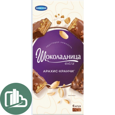 Торт ваф Шоколадница Экстра 192г арахис/кранчи
