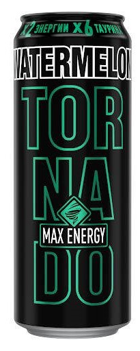 Тониз напиток Торнадо 0,45л энерджи макс арбуз ж/б