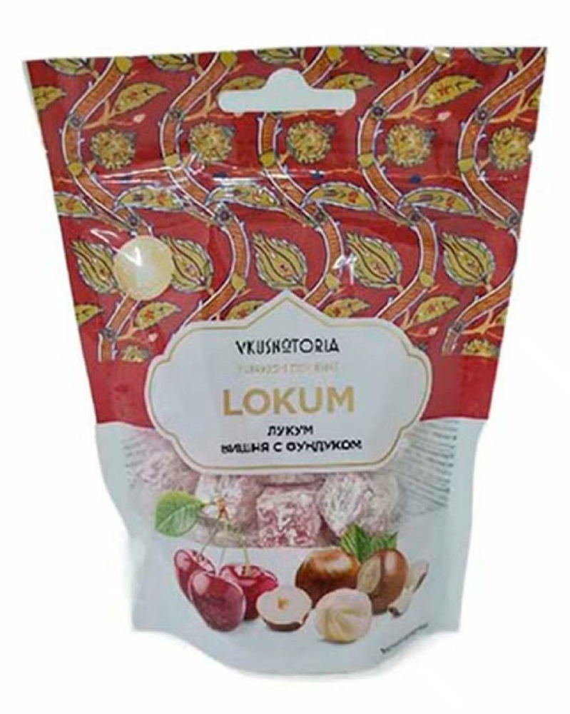 Лукум Вкуснотория 100г фундук/вишня