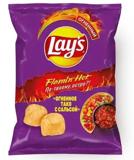 Чипсы Лейс 105г тако/сальса