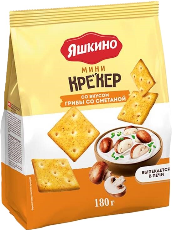 Крекер Яшкино мини 180г грибы/сметана