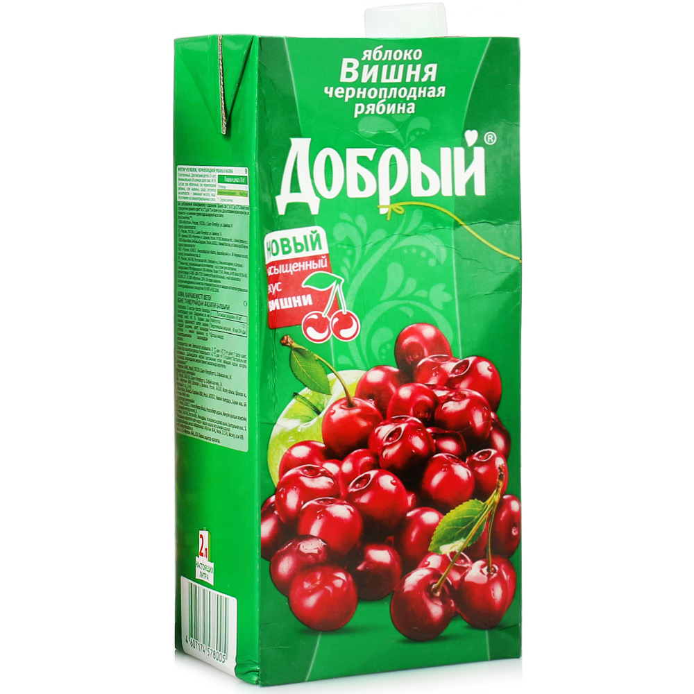 Сок Добрый 2л ябл/черноплодка/вишня 