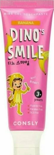 Зубная паста DINO's SMILE детская 60г банан Корея