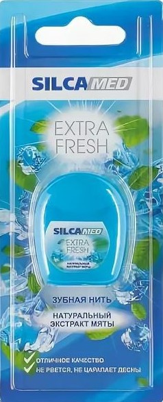 Зубная нить СилкаМед 10м экстра фреш