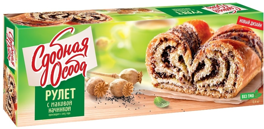 Рулет Сдобная особа 400г мак