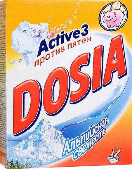 Порошок стиральный Дося 365г р/стирка альпийская свежесть