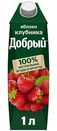 Сок Добрый 1л яблоко/клубника
