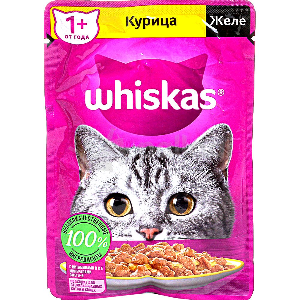 Корм Вискас 75г желе курица