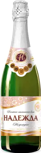 Вино игристое Надежда 0,75л 10,5-13% бел п/сл 