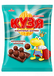 Кукурузные шарики Кузя 100г клубника