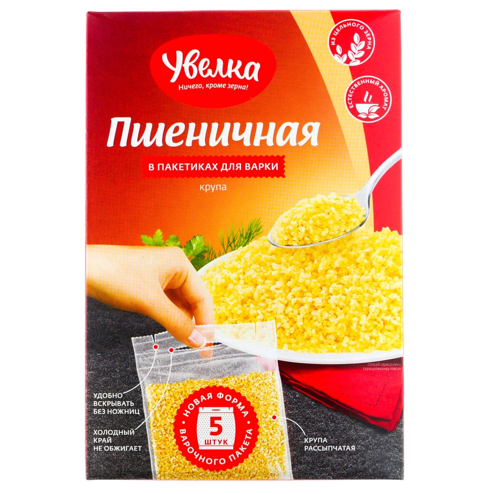 Крупа пшеничная Увелка 400г 5пак*80г