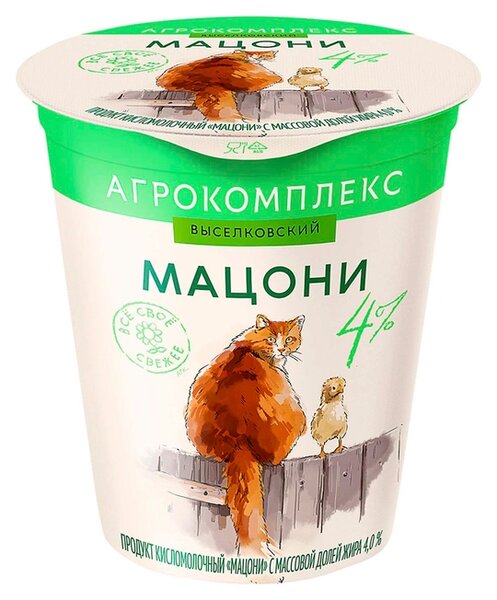 Мацони Агрокомплекс 4% 300г БЗМЖ