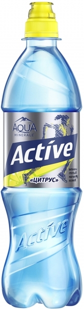 Вода  негазированная Аква минерале актив 0,5л цитрус