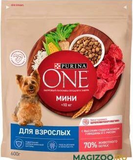 Корм Пурина Мини 600г говядина/рис