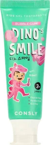 Зубная паста DINO's SMILE детская 60г вкус жвачки Корея