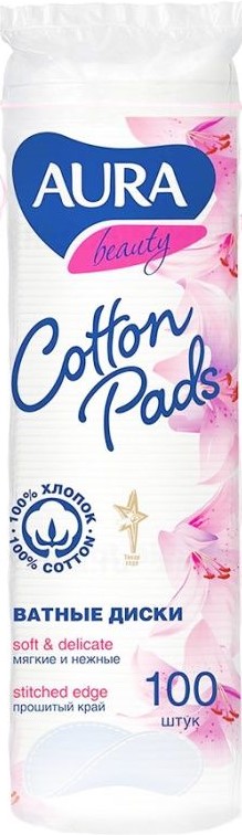 Ватные диски Аура 100шт