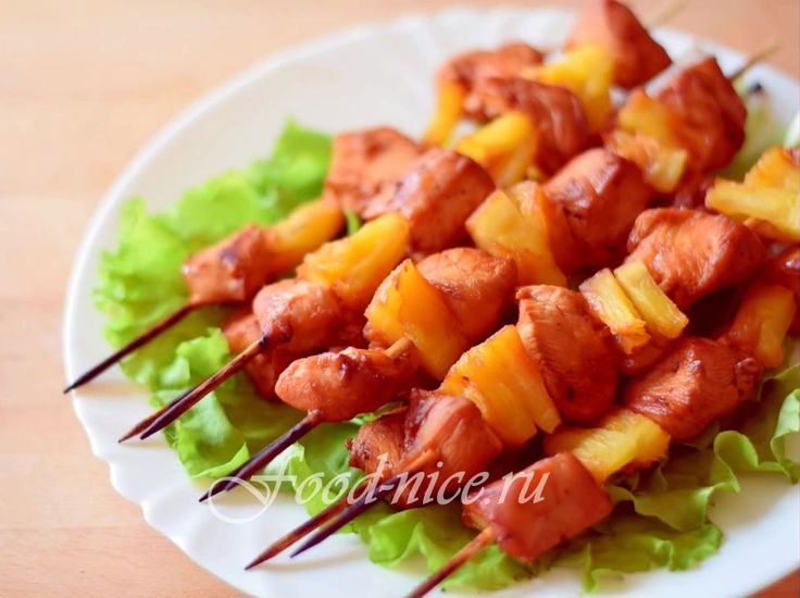 Шашлык куриный Сладкий карри на шпажке 1кг МСК