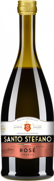 Вино игристое Санто Стефано 0,25л 8% роз п/сл