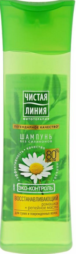 Шампунь для волос Чистая линия 400мл восстанавливающий  