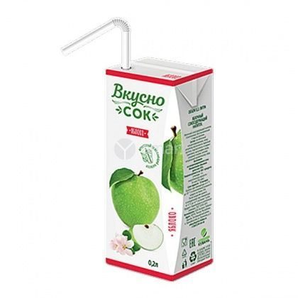 Сокосодержащий напиток Вкусносок 0,2л яблоко
