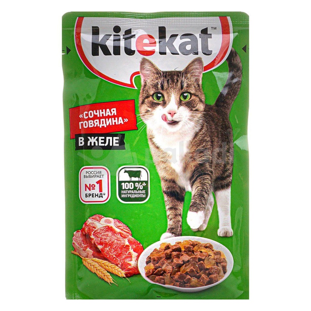 Корм Китекат 85г желе говядина