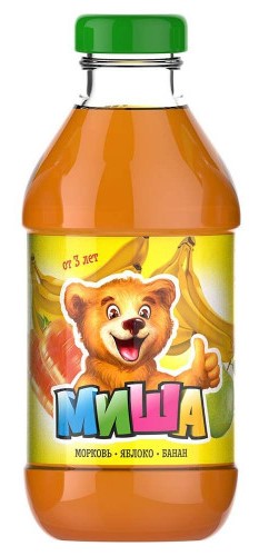 Нектар Миша 0,33л морковь/яблоко/банан