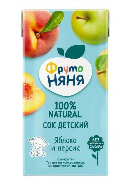 Сок ФрутоНяня 500мл яблоко/персик