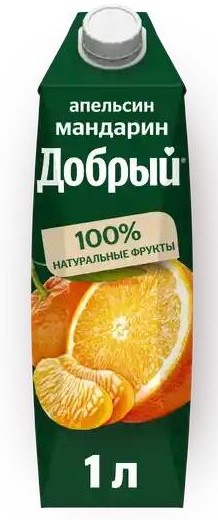 Сок Добрый 1л апельсин-мандарин
