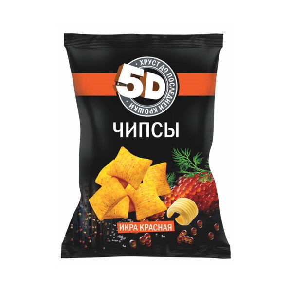 Чипсы 5Д 45г красная икра
