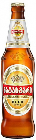 Пиво Натахтари голд 0,5л 5% светлое ст