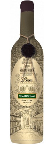 Вино Юбилейная Шардоне 0,7л 10% бел сух Россия