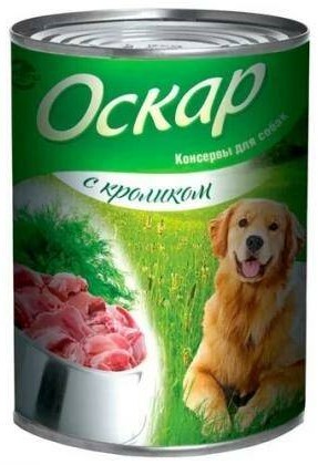 Оскар д/собак 350г кролик ж/б