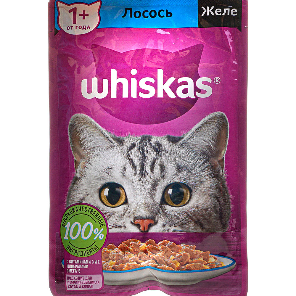 Корм Вискас 75г желе форель/лосось